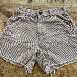 PacSun High Waist Corduroy Shorts - Tan